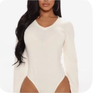 Fashionnova Cream bodysuit